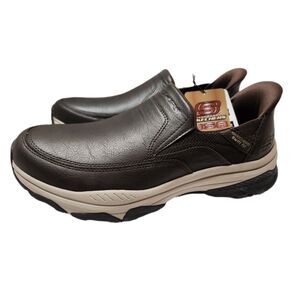 Skechers Swift Fit Izaiah Hands‑Free Slip‑On Shoes Men’s 10 Brown